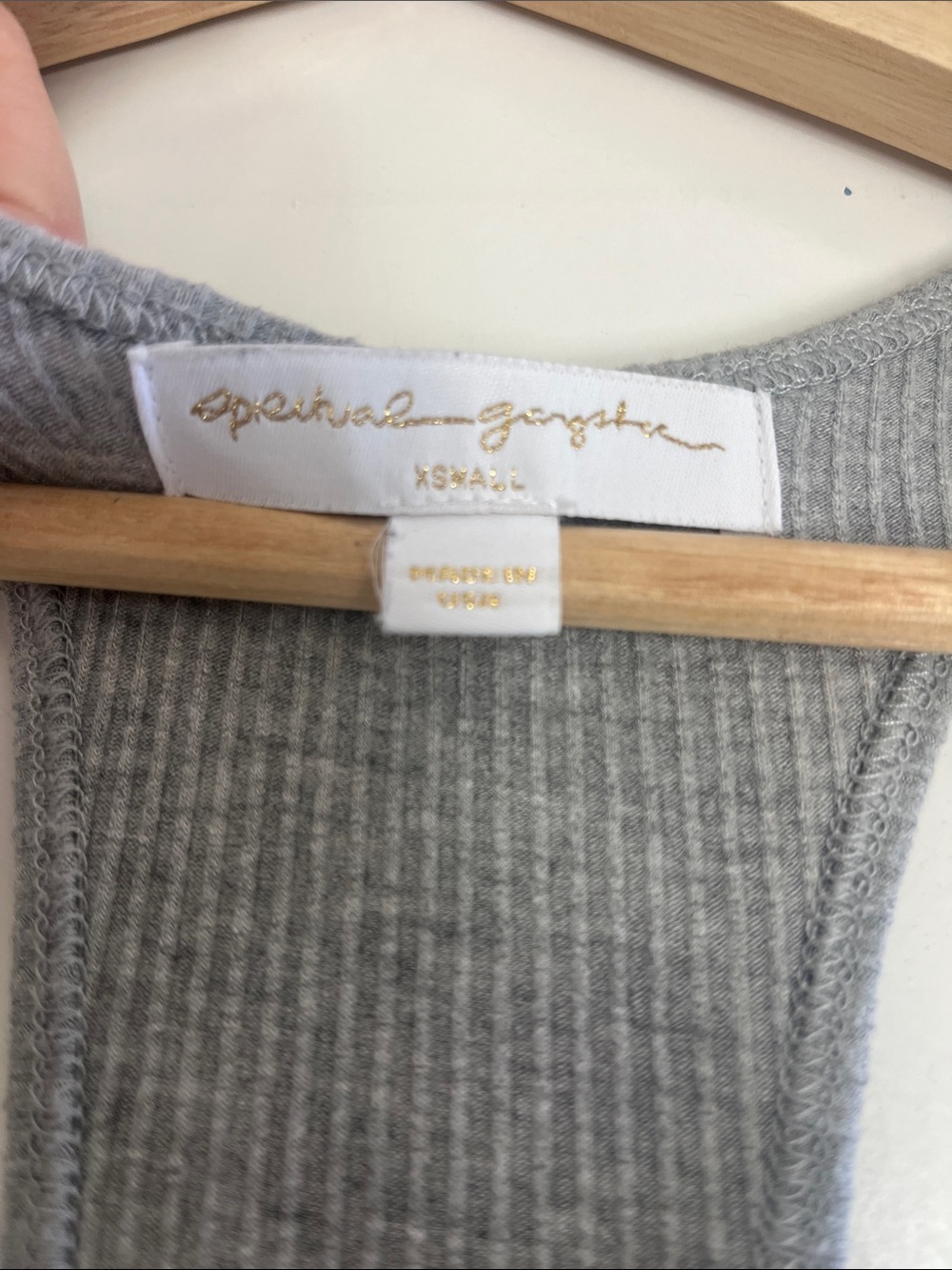 Spiritual Gangster Light Gray Ribbed jumper - Picture 3 of 7
